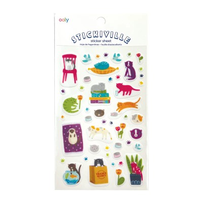 Abtibilduri vinil transparent Stickiville Quirky Cats foto