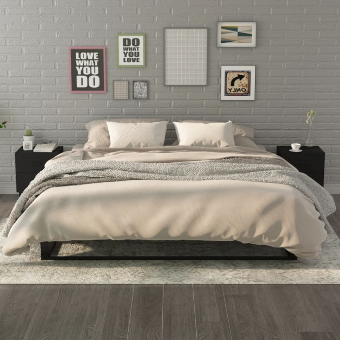 vidaXL Noptiere, 2 buc., negru, 40x35x47,5 cm 811991