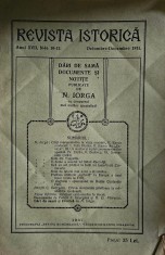 N. Iorga, Revista istorică, Anul XVII, Nr. 10 - 12, Octombrie - decembrie 1931