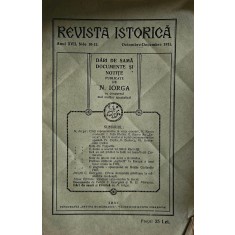 N. Iorga, Revista istorică, Anul XVII, Nr. 10 - 12, Octombrie - decembrie 1931