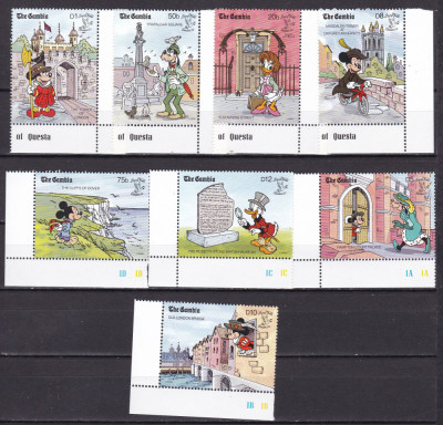 Gambia 1990 Disney Londra MI 1050-1057 MNH foto