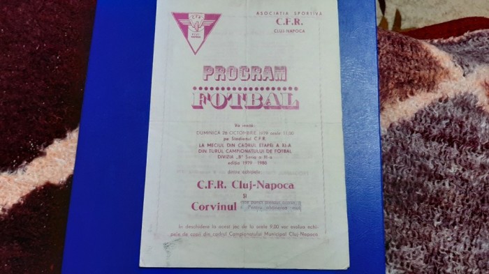program CFR Cluj - Corvinul Hd.