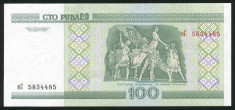 u504 BELARUS 100 RUBLE 2000 NECIRCULATA foto