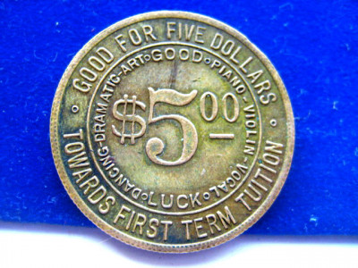 2048-Chicago College Music-moneda omagiala in alama, diam. 3cm. foto