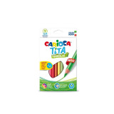 Creioane colorate triunghiulare Carioca Tita Maxi 12/set