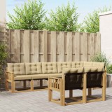 vidaXL Set de canapele de exterior cu pernă 8 pcs Alb și Bej 3389595