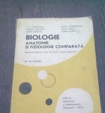 Biologie. Anatomie si Fiziologie Comparata, I.E. Voiculescu - Manual Liceu, 1972. Editura Didactica si Pedagogica, 482 pagini