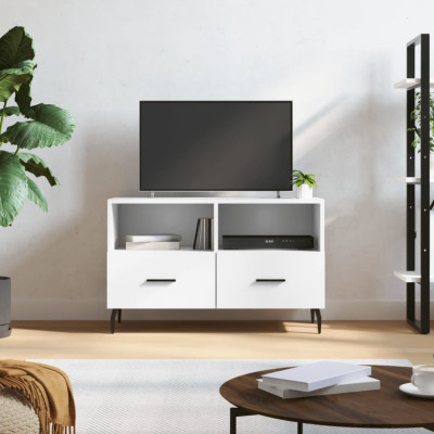 Comodă TV, alb, 80x36x50 cm, lemn prelucrat foto