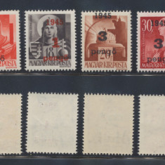1945 Ardealul de Nord emisiunea Oradea I lot 6 timbre tipul III MNH
