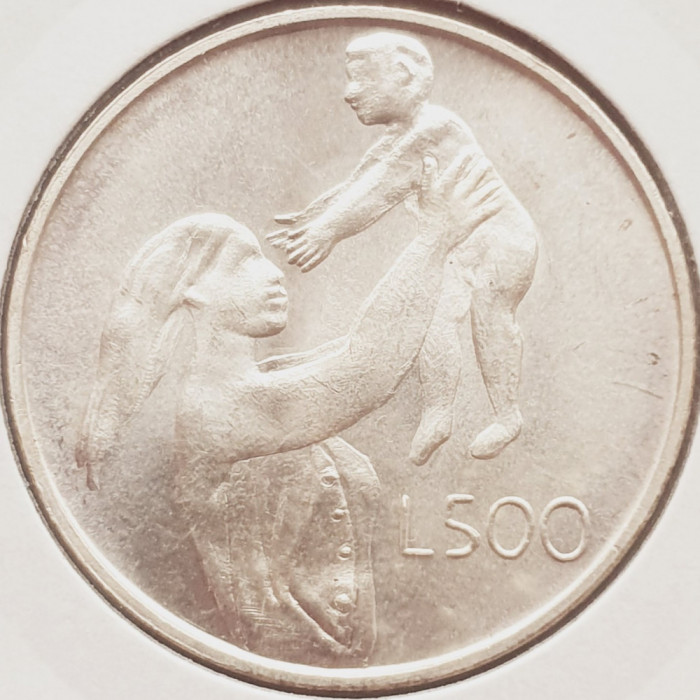 466 San Marino 500 lire 1972 Maternity km 21 argint