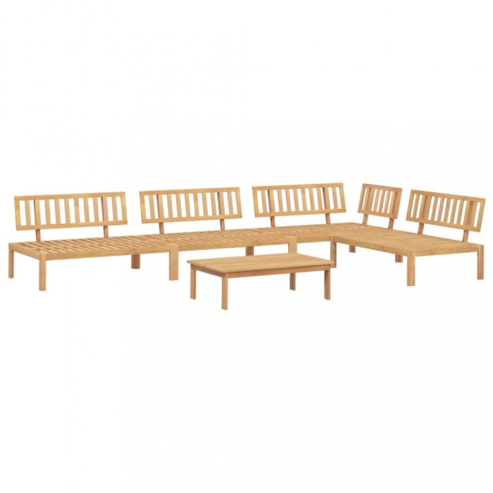 Set canapea gradina din paleti, 5 piese, lemn masiv de acacia