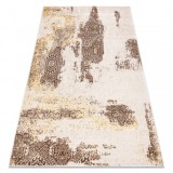 Covor MEFE modern 8731 Rozetă vintage - structural două niveluri de l&acirc;nă bej, 140x190 cm