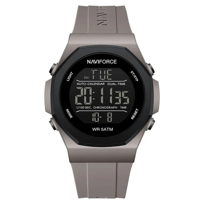 Ceas Barbati Naviforce 7117 Gri , Functii Multiple, Design Sport, Rezistent la socuri, Rezistent la Apa 5ATM