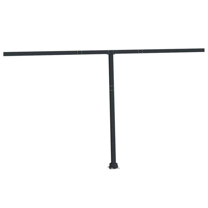 Set stalp pentru copertina, antracit, 450x245 cm, fier