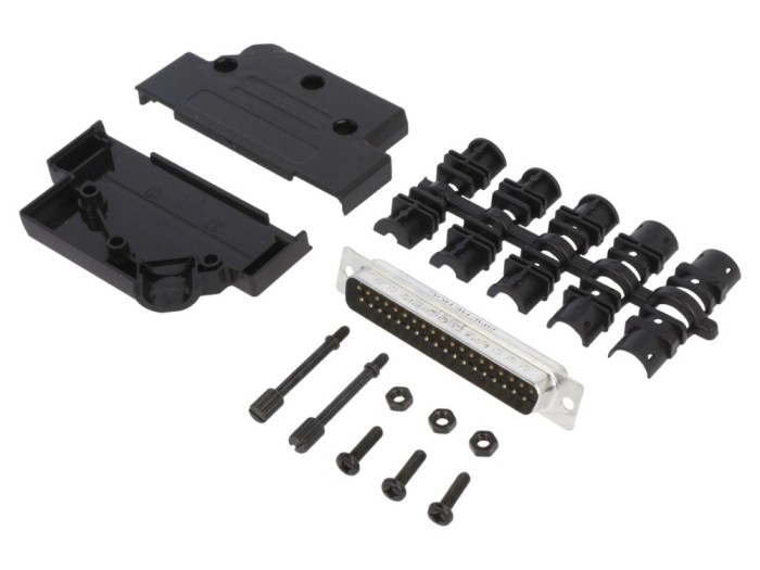 Conector D-Sub 37 pini tată 45&deg;