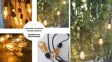 Cumpara ieftin Ghirlanda luminoasa cu pendul si bec led 4 w fumuriu cu filament complex, lungime 10 m, interconectabila, gama Diamond - lux