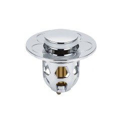 Dispozitiv pentru Protectie Scurgere Chiuveta, Cada si Dus cu Protectie Anti Infundare si Functie de Oprire a Apei, ABS si Cupru, 6 x 6 cm, Argintiu,