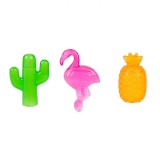 Cuburi Gheață Reutilizabile, Set 24 Bucăți, Modele Tropice, Multicolor, Oem