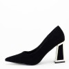 Pantofi negrii cu toc comod 3870 02, 36, 39, Negru