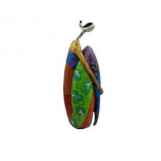 Statueta colorata, Topautochei&reg; stil Africa, meditatie, motivationala, 23.4 x 8.5 cm, Topautochei&reg;