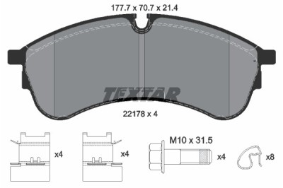 TEXTAR 2217801 Q+ set placute frana,frana disc foto