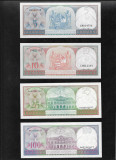 Set Suriname Surinam 5 + 10 + 25 + 100 gulden 1963/85 unc