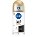 NIVEA Invisible Black &amp; White Silky Smooth deodorant roll-on antiperspirant pentru femei 50 ml
