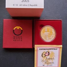 10 Euro "60 Jahre 2. Republik" 2005, Austria - Proof - G 3884