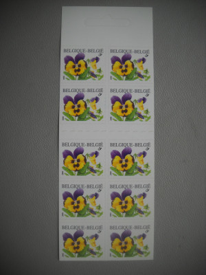 HOPCT MNH 552 BELGIA FLORI PANSELUTE CARNET - 2000 -BLOC 10 VAL foto