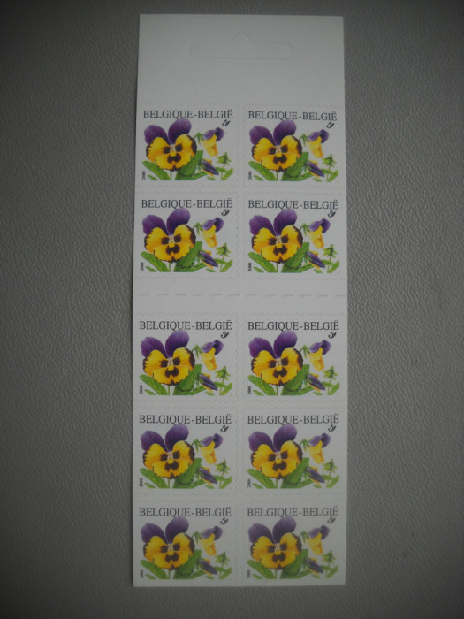 HOPCT MNH 552 BELGIA FLORI PANSELUTE CARNET - 2000 -BLOC 10 VAL