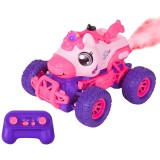 Masinuta cu telecomanda, lumini, functie spray Unicorn