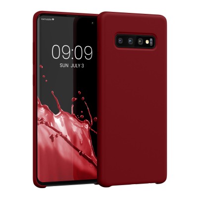 Husa Kwmobile pentru Samsung Galaxy S10 Plus, Rosu inchis, Silicon, KWM0000105N049C foto