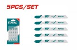 TOTAL - SET LAME FIERASTRAU PENDULAR PENTRU METAL 76MM - 5 BUC PowerTool TopQuality