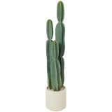 HOMCOM Plantă artificială cactus cu 3 tulpini din EVA, cu ghiveci din PP, decor pentru living, 25 x 25 x 111 cm, verde | Aosom Romania