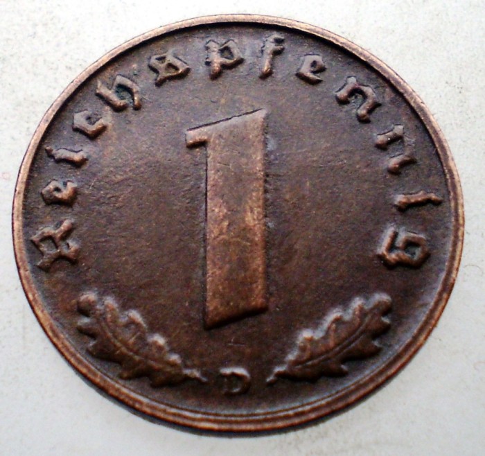 B.109 GERMANIA 1 REICHSPFENNIG 1939 D