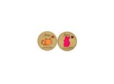 Marturii Botez Fata Personalizate, Elegante, Diverse Modele si Materiale, Cadouri Oaspeti, Diametru 6cm