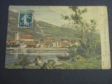 Carte poștală Olandeză originală &ndash; Peisaj lacustru pitoresc (cel mai probabil din perioada 1900&ndash;1940)