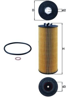MAHLE OX 164D Filtru ulei foto