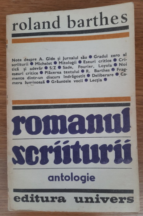 Romanul scriituriii antologie, Roland Barthes