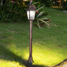 Lampadar iluminat exterior Keighley 100 cm metal plastic cupru periat [lux.pro] HausGarden Leisure
