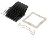 Radiator Extrudat cu Aripioare BGA Negru 35mm x 35mm