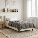 vidaXL Duvet de iarnă Patos Gri deschis 155 x 200 cm Microfibră 42026087