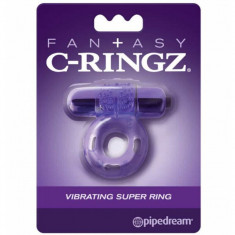 Inel penis cu vibrator, Fantasy C-Ringz, Mov foto