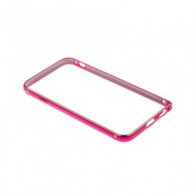 Husa Bumper Metalica Apple iPhone 6 (4,7inch ) Pink Blister foto