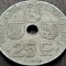Moneda istorica 25 CENTIMES - BELGIA, anul 1945 * cod 989