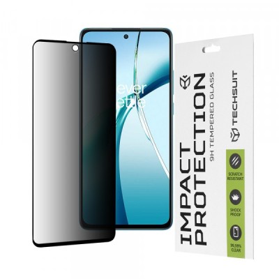 Folie de protectie Ecran Privacy Techsuit pentru OnePlus Nord CE4 Lite, Sticla Securizata, Full Glue, 111D foto