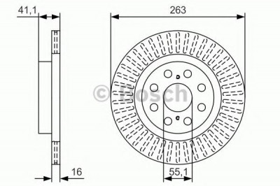 Disc frana LEXUS RX (GGL1, GYL1, AGL1) (2008 - 2015) BOSCH 0 986 479 T57 foto