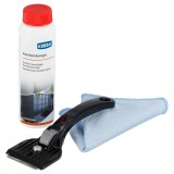 Cumpara ieftin Kit curatare pentru plita Xavax 111752, Detergent 100 ml, Racleta, Panza microfibra