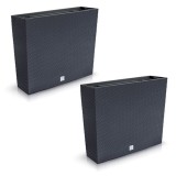Set 2 jardiniere decorative, imitatie ratan, antracit, 58x18x49.8 cm, Rato Case, Prosperplast