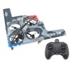 Avion cu telecomanda iUni E0-26, Stealth Bomber Plane, Acrobatii 360°, Giroscop, Rezistent la impact, Lumini LED, Albastru